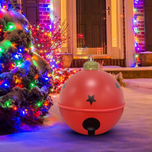 Bola de Navidad inflable de 60 cm con cascabeles