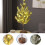 Beflockte LED-Weihnachtsbaumlampe, grün, 16,9" x 5,1" 5