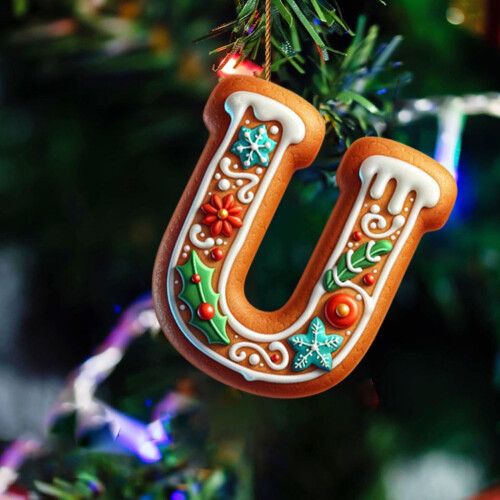26 Alphabet Acrylic Christmas Ornaments