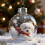 Julehund Snekugle Ornament Glaskugle 1