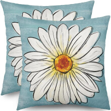 Daisy Kissenbezüge 40x40cm Leinenmischung 2er-Set