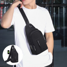 Bolsos bandolera para mujer y hombre, bolsos bandolera impermeables, riñonera negra, bolsos de pecho con compartimentos para deportes, actividades
