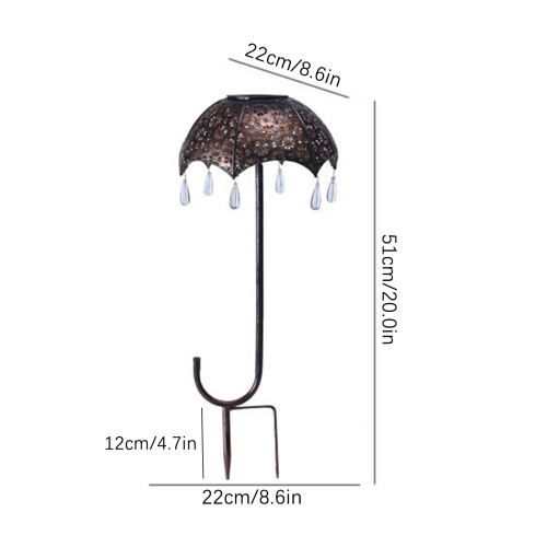 Solar Garden Light Bronze 22x22x51cm