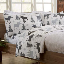 Komplettes Mikrofaser-Bettwäscheset – Waldmotiv, 4-teilig