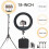 Ring Light LED de 18 polegadas com suporte, bolsa de transporte e celular. 2