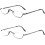 Halbrahmen-Lesebrille – Metall, 2 Paar 3