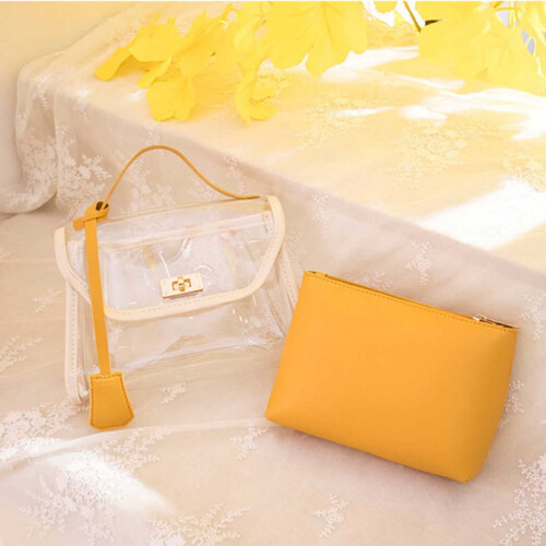 Borsa a tracolla da donna, trasparente, leggera. 2