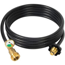 Furtun prelungitor de propan de 3,6 m cu manometru, QCC-1to POL