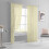 Solid Color Semi-Sheer Curtains – Double-String Polyester Rod Pocket Curtain Panels, Beige 3