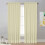 Solid Color Semi-Sheer Curtains – Double-String Polyester Rod Pocket Curtain Panels, Beige 4