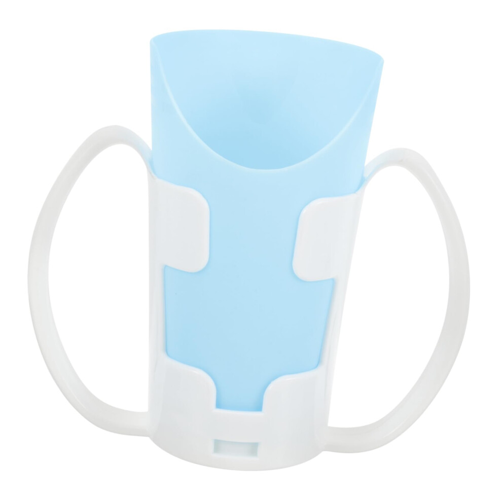 Spill Proof Drinking Cup for Elderly and Disabled with Angled Spout, Lid and Straw