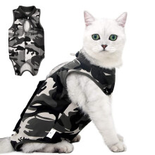 Cat Recovery Suit for Surgery and Wounds, AntiLicking ECollar Alternative Bodysuit, Breathable M