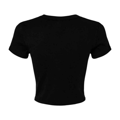 (XXL, Solid Black) Bella + Canvas Womens/Ladies Crop Top 1