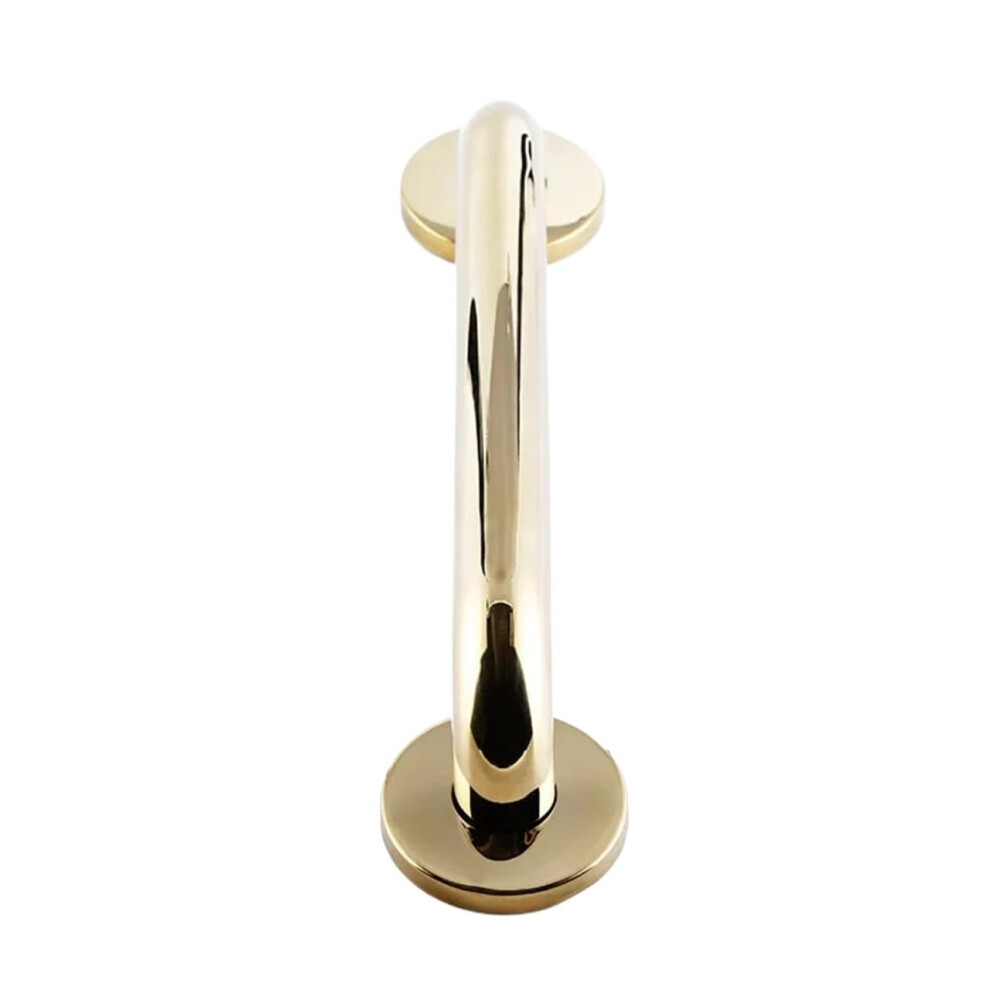 Gold Shower Grab Bar 40Cm Brass Finish With Slipresistant Grip For Bathroom Safety Rail