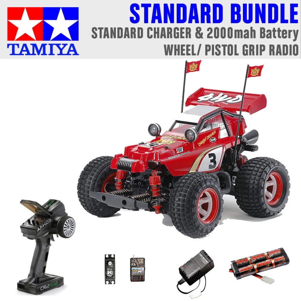 Tamiya Rc 58685 Comical Hotshot (Gf-01Cb) 4X4 1:10 Standard Wheel Radio Bundle