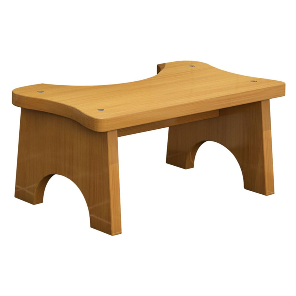 Wooden Toilet Stool for Adults Non Slip Bathroom Footstool Strong Wooden Construction Easy Clean