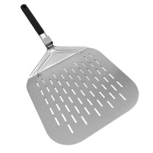 Pizza Peel Stainless Steel Paddle with Foldable Handle NonStick Perforated for Bread and Pizza