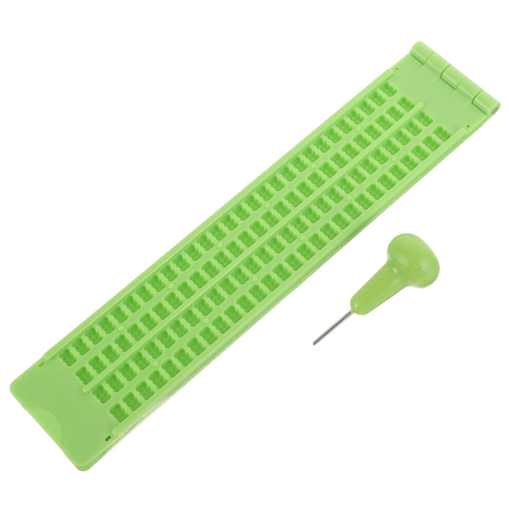 Braille Writing Plate with Slate and Stylus Kit for Blind, Durable Plastic Board for Easy Braille