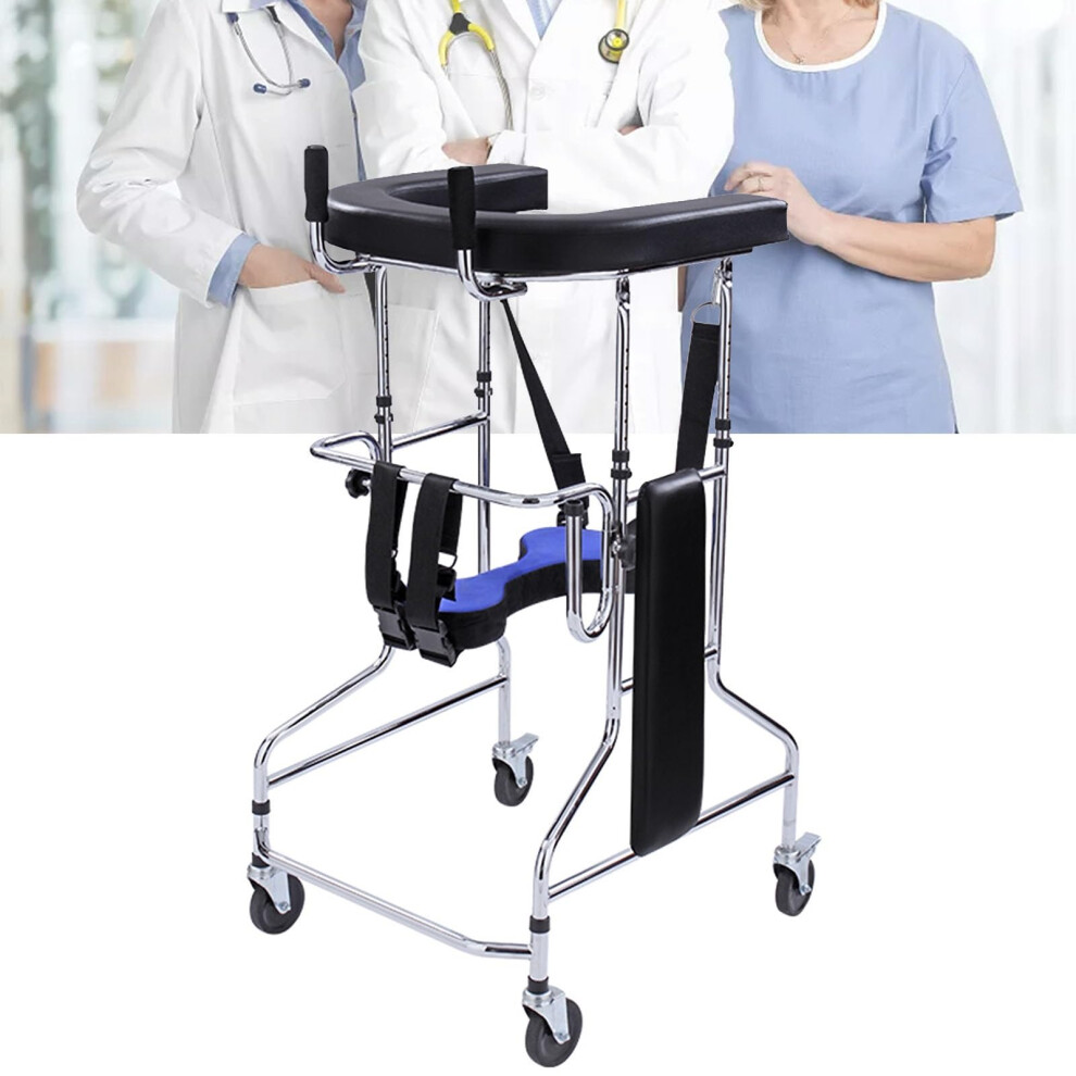 Rolling Walker with Seat and Brakes, Height Adjustable Lightweight Walker for Seniors Women