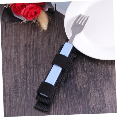 Adaptive Eating Utensils with Secure Adjustable Strap for Elderly and Disabled, Ergonomic Comfort Grip 2