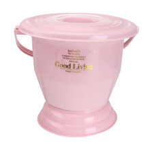 Portable Pink Spittoon with Spill‑Resistant Lid and Bedside PP Urinal for Adults Camping Travel
