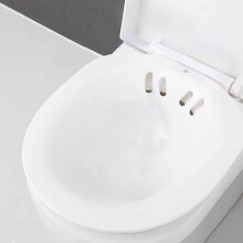 Foldable Sitz Bath for Toilet with Flusher, Postpartum and Hemorrhoid Care, White