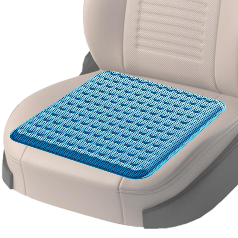 Cooling Gel Car Seat Cushion With Ergonomic Breathable Design For Summer Comfort, 1Pc Blue 9169991183176