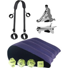BDSM Restraints with Inflatable Wedge Pillow, Ergonomic Support for Couples, TravelFriendly Design