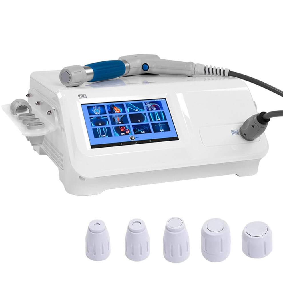 Shockwave Therapy Machine with Adjustable Frequency, 5 Heads for Muscle and Joint Pain Relief