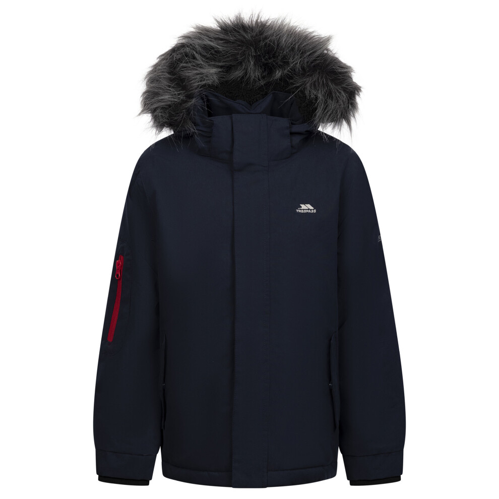 Trespass (11-12 Years, Navy) Boys Braddan Padded Raincoat