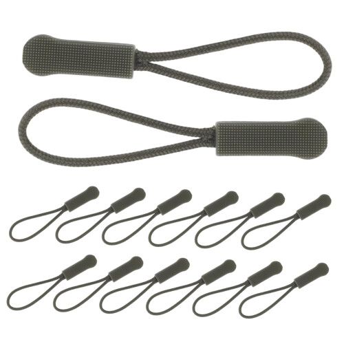 20pcs Olive Green Zipper Pull Replacement Kit for Backpacks Jackets Outdoor Gear Quick
