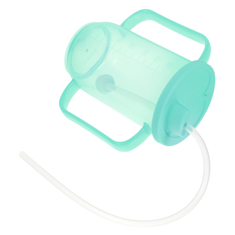 Spill Proof Drinking Cup with Straw for Elderly, Unbreakable Feeding Cup for Bedridden Adults