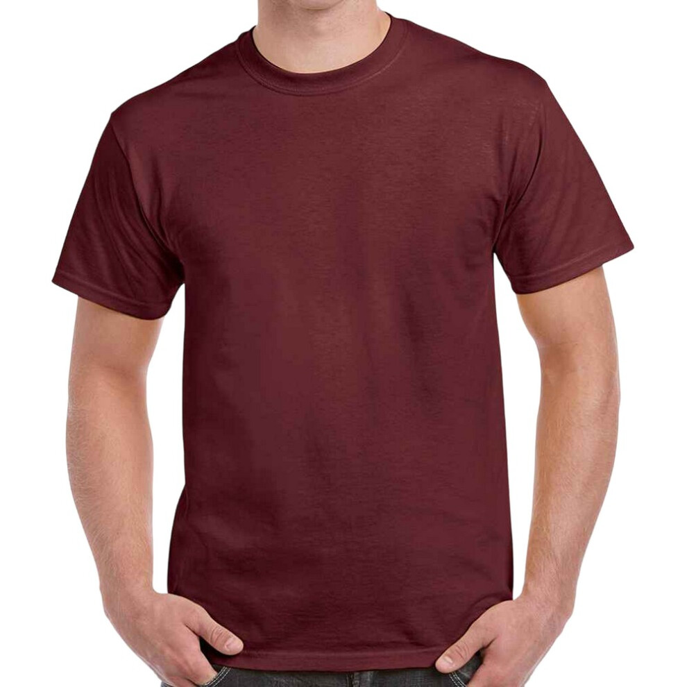 Gildan (3Xl, Maroon) Adults Unisex Heavy Cotton T Shirt