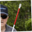 Blind Cane Tip Replacement with NonSlip Grip for Enhanced Stability White Plastic Hook Style 4