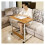 Height Adjustable Side Table for Bed and Sofa, White Maple 60x40cm Portable Computer Desk 3