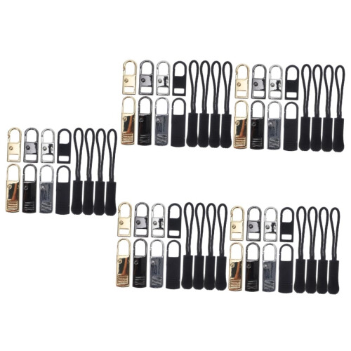 60pcs Zipper  Kit for Jackets Luggage and Coats with Durable Replacement Zipper Pulls