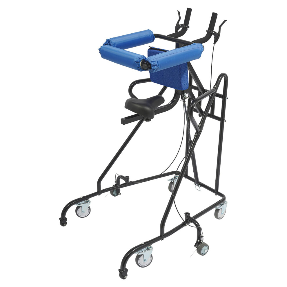 Walker for Seniors with Wheels, Adjustable Height, Padded Armrest Comfort, Standing Aid for Elderly