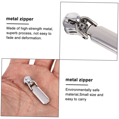 12pcs Durable Metal Zipper Pull Replacement for Backpacks Coats Sportswear Quick 1