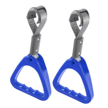 2pcs Blue Car Grab Handle Strap with Ergonomic Comfort Grip for Elderly and Public Transit Use