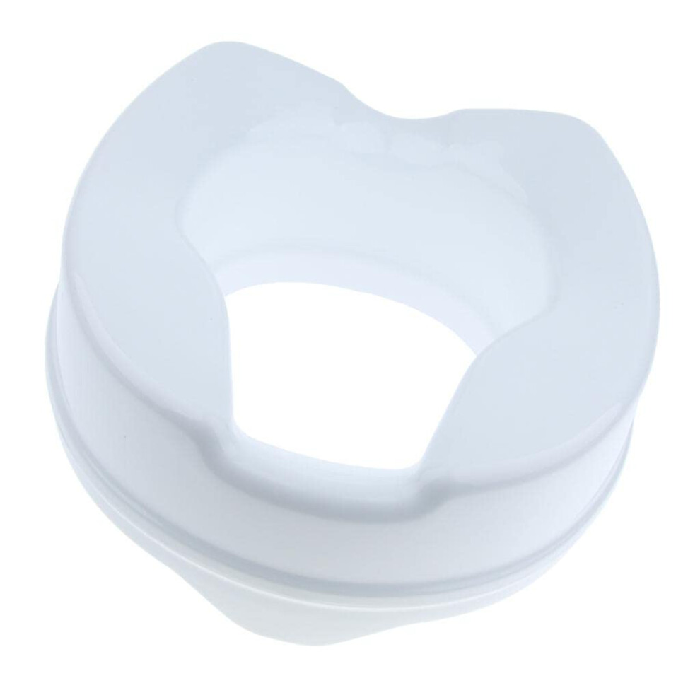 Raised Toilet Seat Riser 4 Inch for Elongated Bowl Fits Most Seniors Easy Clean Surface