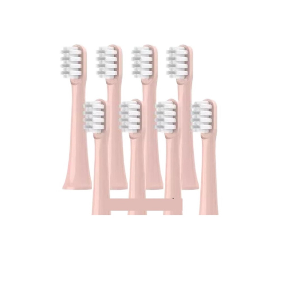 Pink Electric Toothbrush Replacement Heads With Soft Flexible Bristles, Snapon Design, 8 Pack