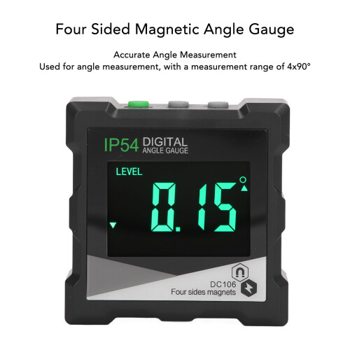 Digital Angle Gauge 4x90 LCD Backlit Inclinometer Black 2