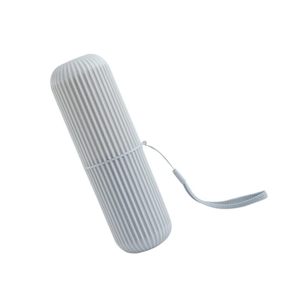 Travel Toothbrush Holder with Cup, Compact Portable Toothbrush Case, Grey Durable Design