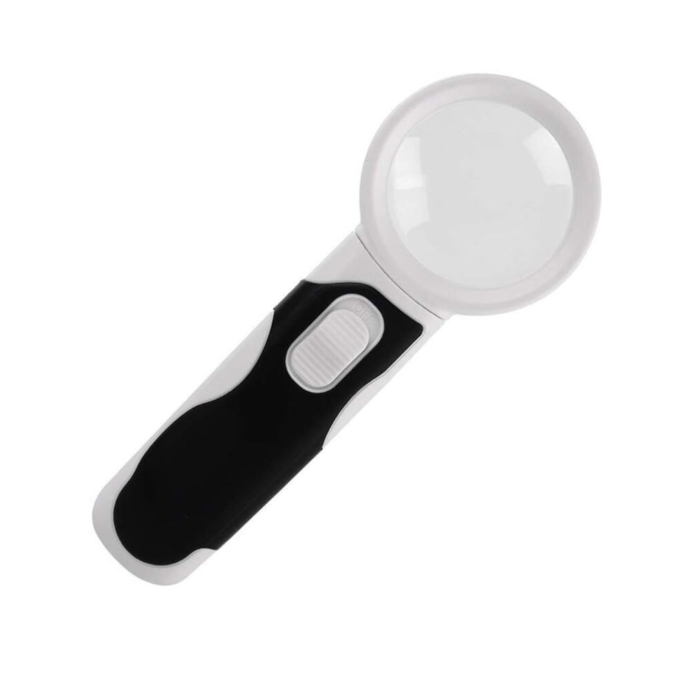 40X LED Handheld Magnifier with Dual LED Lights, Shatterproof Reading Magnifying Glass