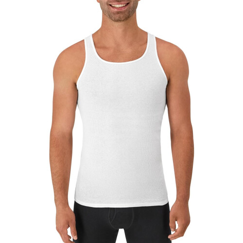 Hanes Men Undershirt Pack, Cotton Tank Multi-Pack 1