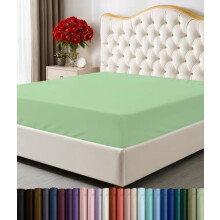 Lot de 2 draps-housses King – 198 x 203 cm, profondeur de poche de 38 cm,