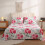 Set de cearșafuri Queen Floral din microfibră periată moale 3