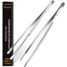 2 stuks 30 cm fijne pincet, extra lange roestvrijstalen pincet