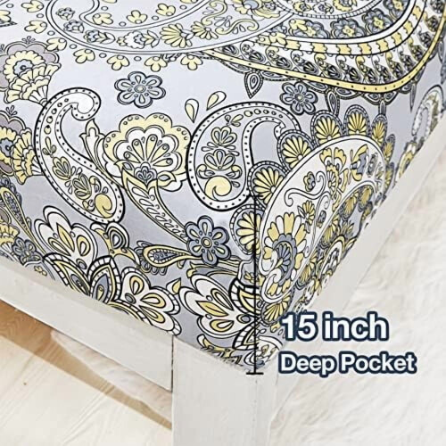 Paisley mikrofiberlakanset, Cal King, 4 delar 2