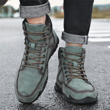 jjayotai Shoes for Men Men'S Casual High-Top Leather Shoes Warm Short Boots, Trendy Men'S Shoes Rollbacks